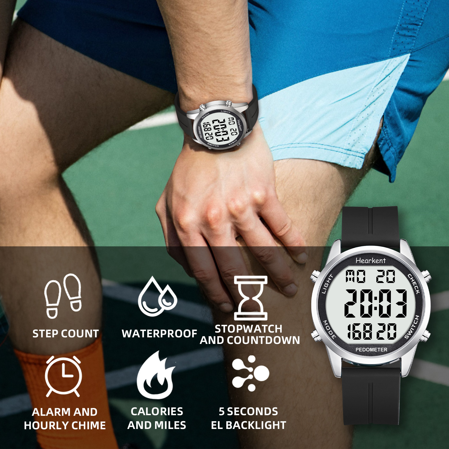 Hearkent Pedometer Watch Men/W - Running Watch review and price