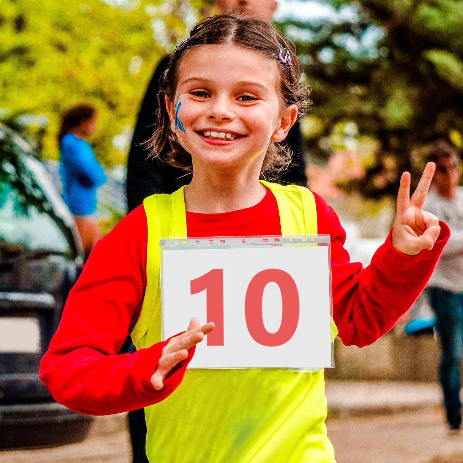 100Pcs Transparent Bib Number  - Race Bib review and price
