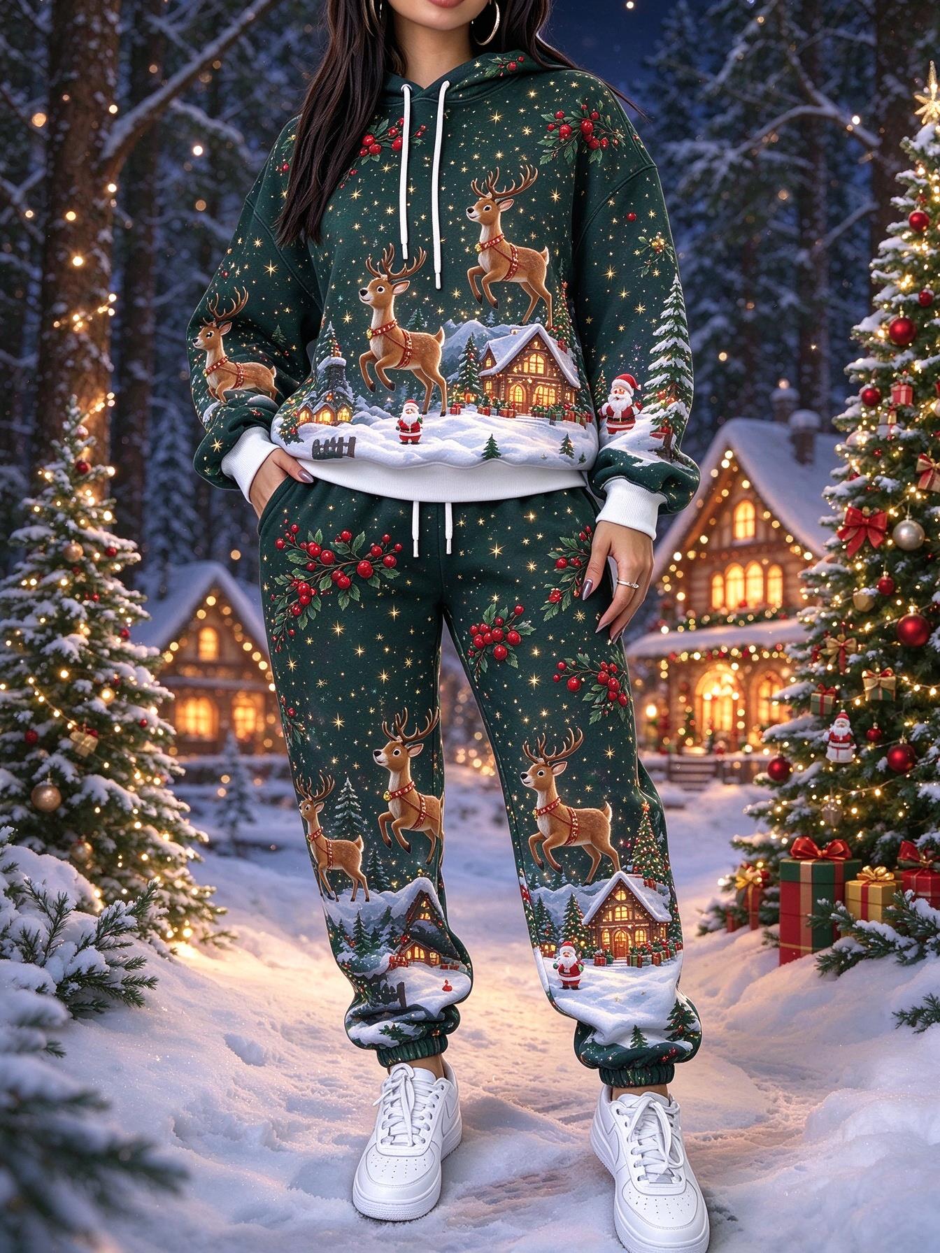 Women Christmas 2 Piece Tracks - Joggers Pants review and price