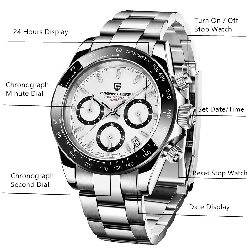 PAGANI DESIGN Chronograph Stop - Running Watch review and price